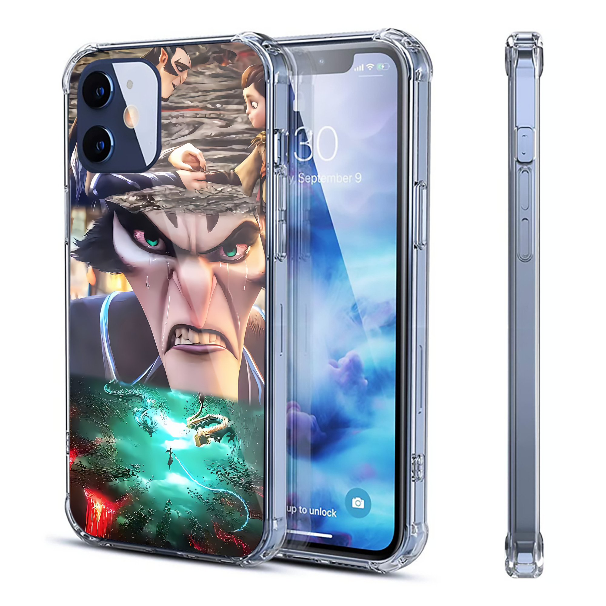 （画像用） Ne Zha 2 ナタ 魔童の大暴れ 【iPhone 12シリーズ対応】透明スマホケース（クリアソフトケース）
